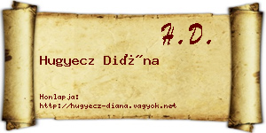 Hugyecz Diána névjegykártya